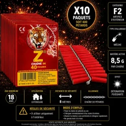 Lot de 10 paquets de pétards LE TIGRE® Z®