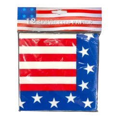 Lot de 12 serviettes USA