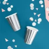 Lot de 6 verres en papier Argent