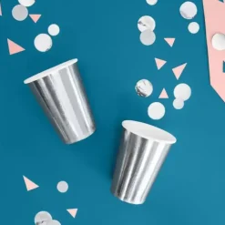 Lot de 6 verres en papier Argent