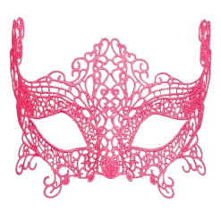 Loup Néon Rose en Dentelle – Masque Fluo pour Soirée, Festival & Déguisement