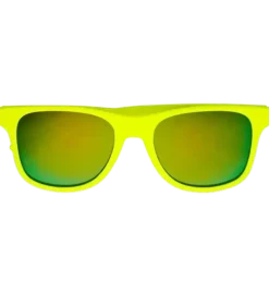 Lunettes néon Jaune fluo années 80 – Verres miroir effet Revo