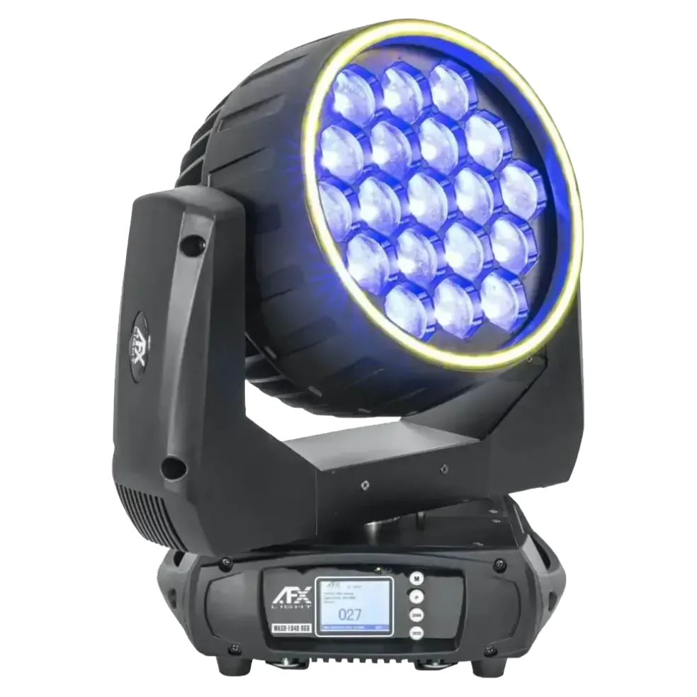Lyre Wash/Zoom + Effets Anneaux 19x40W RGBW