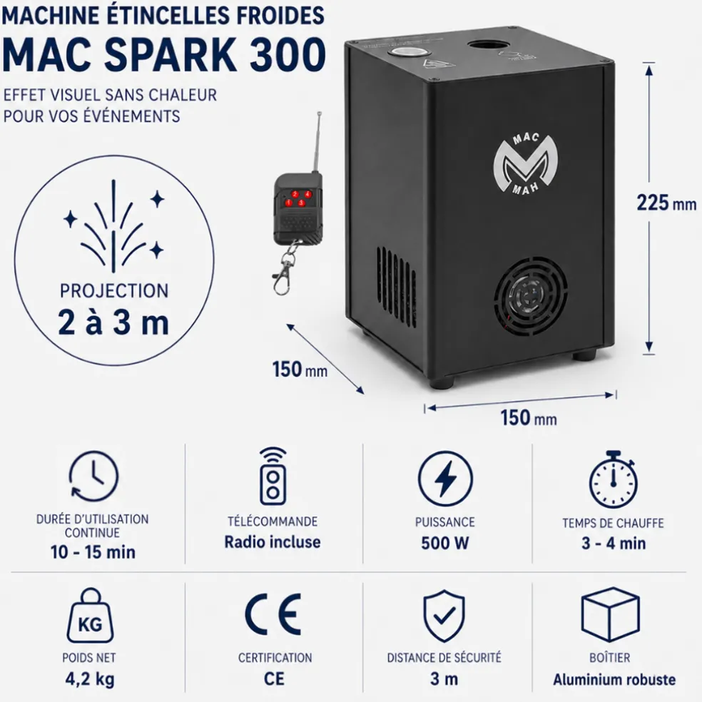 Machine étincelles froides - Mac Spark 300