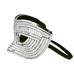 Masque Disco Argent Miroir – Loup Années 80 Accessoire Soirée