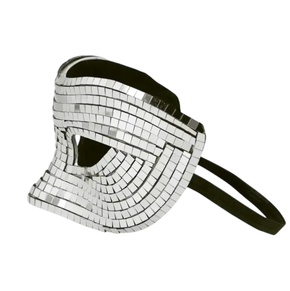 Masque Disco Argent Miroir – Loup Années 80 Accessoire Soirée
