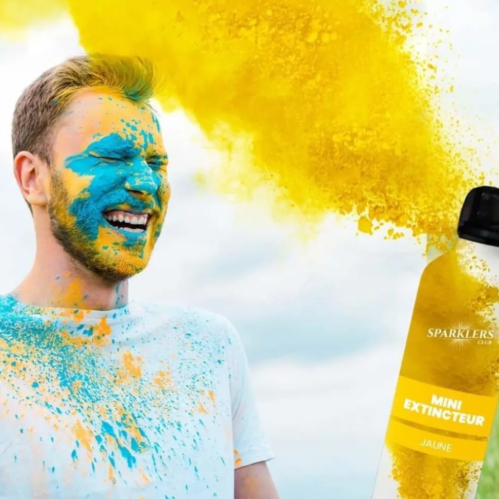 Mini Extincteur à poudre Holi - Jaune
