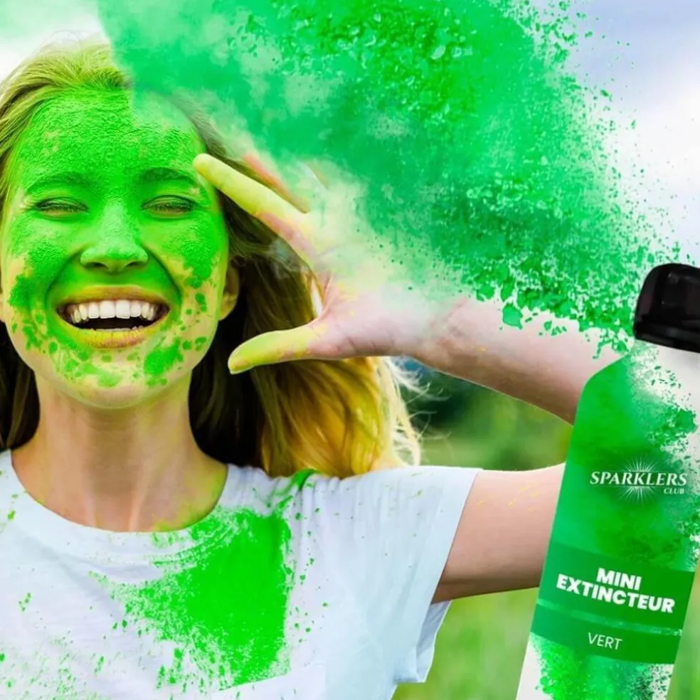 Mini Extincteur à poudre Holi - Vert