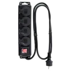 Multiprise 5 Prises avec Capot et Interrupteur MPE-4SIP