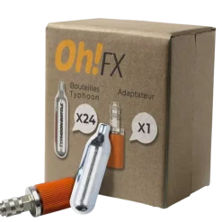 OhFx® Adaptateur et Bouteilles Typhoon pour Typhoon Gun - Lot de 24