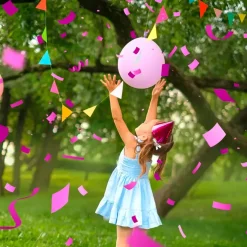Pack de 2 Canons à Confettis Électriques Rose et Bleu 80 cm