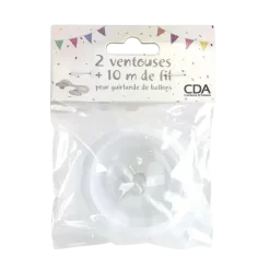 Pack de 2 Ventouses + 10m de Fil pour Guirlandes de Ballons