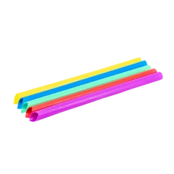 Paille Bubble Tea biseautée en PP multicolore recyclable 20cm ø 12mm – Certifiée alimentaire et réutilisable (Lot de 100)