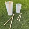 Paille Cocktail « Small » en Fibre Végétale 15cm ø6mm – Certifiée alimentaire et réutilisable (Lot de 250)