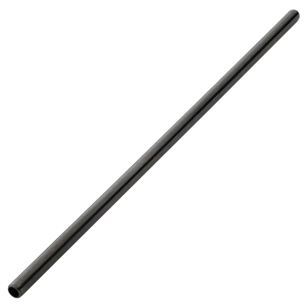 Paille inox réutilisable Noir mat 14cm /ø6mm (12pcs)