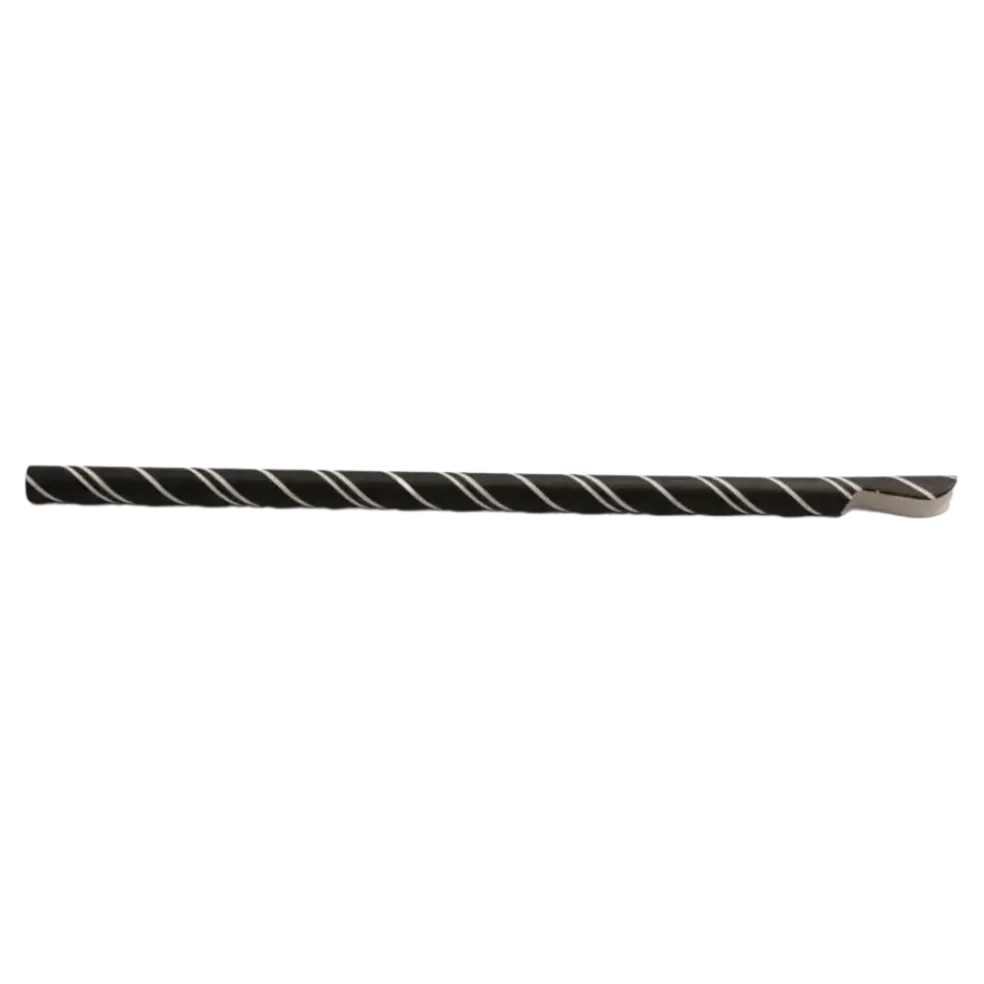 Paille papier Cuillère Noire 20cm /ø8mm (100 pcs)