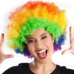 Perruque Afro pop multicolore