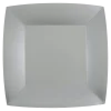Petite Assiette Carrée Argent 18cm - Lot de 10