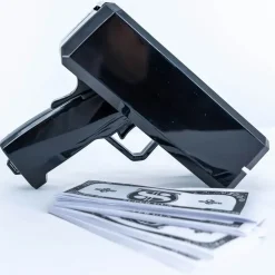 Pistolet à Billets - Couleur Noir - 100 Faux Billets Inclus