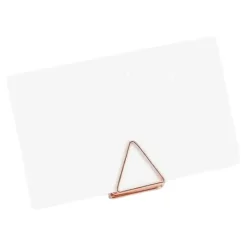 Porte marque place triangle en OR ROSE x10