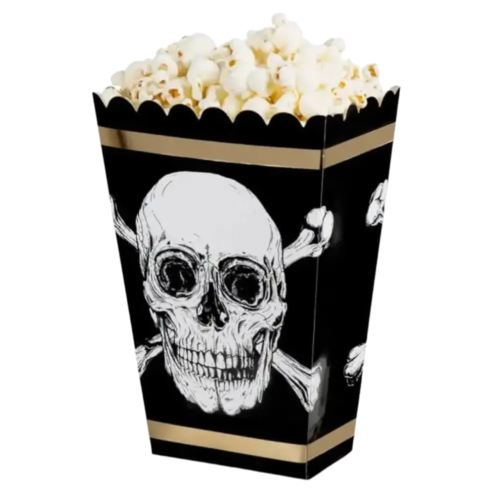 Pot Popcorn Tête de mort (lot de 4)