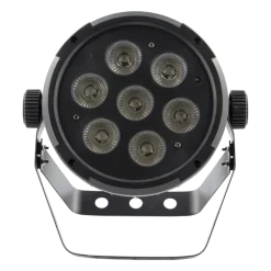 Projecteur PAR LED 7x10W 5in1 – 7 LED RGBWA, DMX, modes auto et musical et télécommande