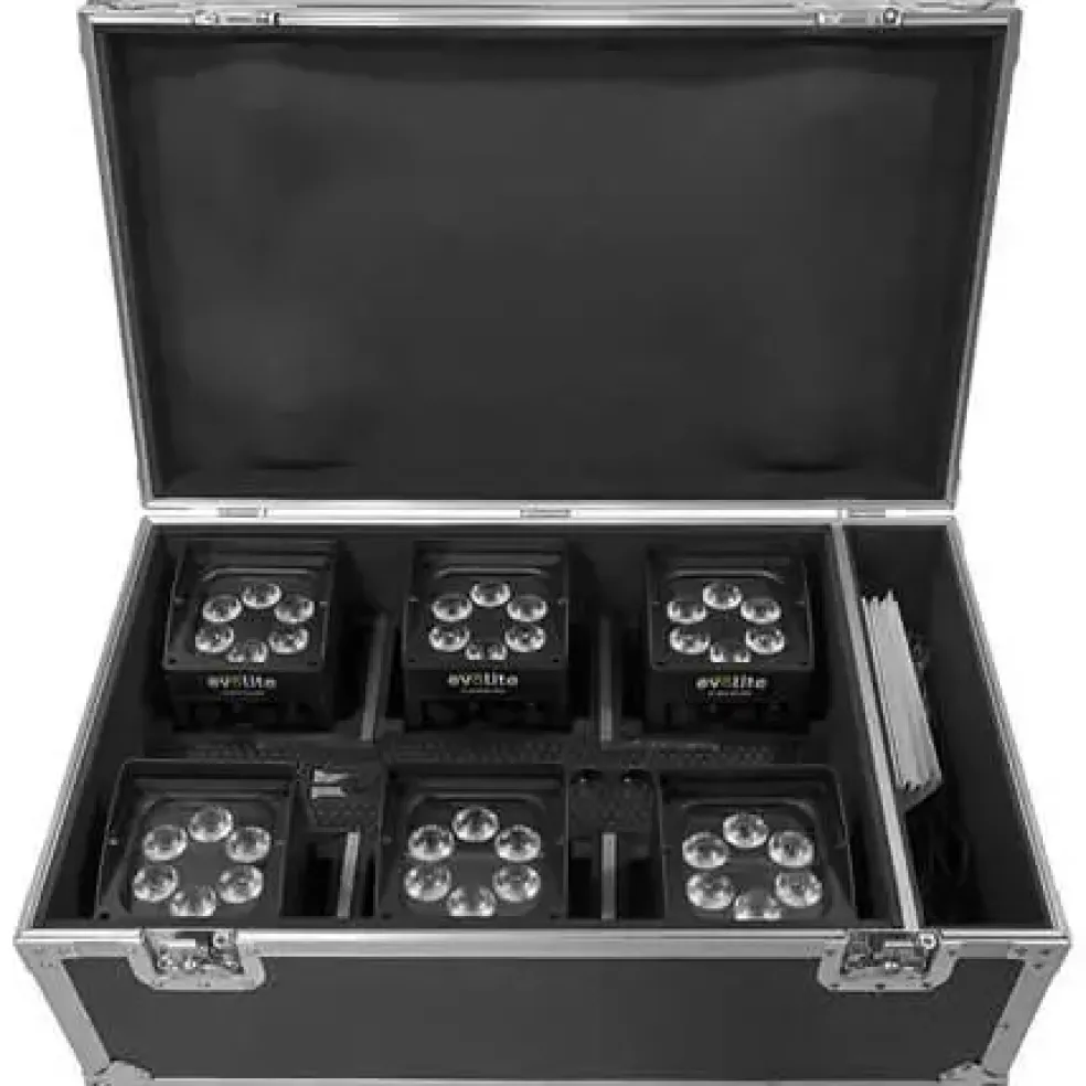 Projecteurs LED Evolite - IP-BOX 6X15W PACK - Lot de 6