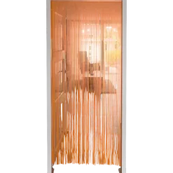 Rideau à Franges Aluminium Orange Fluo UV – Décoration Porte Soirée Néon 200 × 100 cm