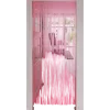 Rideau à Franges Aluminium Rose Fluo UV – Décoration Porte Soirée Néon 200 × 100 cm