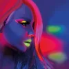 Rouge à lèvres Jaune fluo UV – Maquillage visage Halloween Carnaval – 6 ml