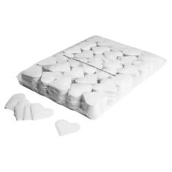 Sac 1KG confettis coeur blanc