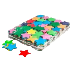 Sac 1KG confettis étoiles multicouleur - Ø 55 mm