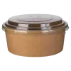 Saladier Kraft Biodégradable 1100ml + Couvercle (Lot de 25)