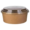 Saladier Kraft biodégradable 1300ml + couvercle (lot de 25)
