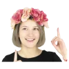 Serre Tête à Fleurs Roses Vintage