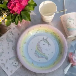 Serviette en papier Licorne Rose (Lot de 20)
