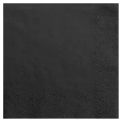 Serviette en papier noire (Lot de 20)