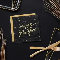 Serviette en papier Or/Gold (Lot de 20)