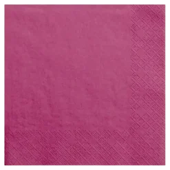 Serviette en papier rose foncé (Lot de 20)