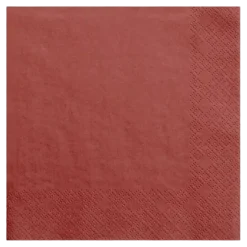 Serviette en papier rouge (Lot de 20)