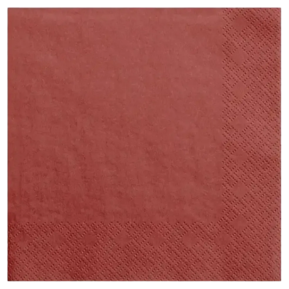 Serviette en papier rouge (Lot de 20)