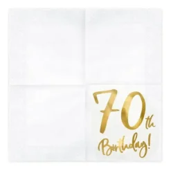 Serviette en papier 70th Birthday (Lot de 20)