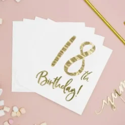 Serviette en papier 18th Birthday (Lot de 20)