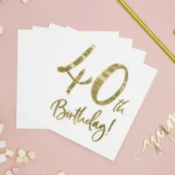 Serviette en papier 40th Birthday (Lot de 20)