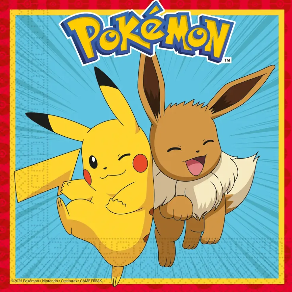 Serviette Pokémon - Lot de 20