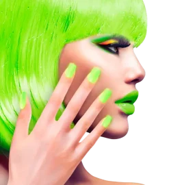 Set de 12 Ongles Verts Néon Auto-Adhésifs Effet Vernis – Faux Ongles Manucure