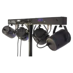 Support de lumière 4 en 1 avec PAR LED, Strobo, Moon & Laser