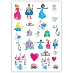Tatouages Éphémères Princesses – Accessoires Anniversaire Enfant