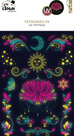 Tatouages UV Phosphorescents – Accessoires Soirée et Fête