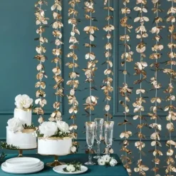 Toile de fond en feuille d'Or 100x210cm